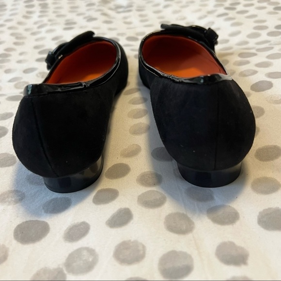 NWT Via Spiga Deandra Black Suede Buckle Pointy Toe Shoes Size 5.5 - Picture 9 of 13